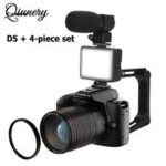 Qiunery Digital Camera 16X Digital Zoom Camera 4K HD Digital Camera Dual Lens Night Vision Cam For Photographer Beginner Gallery Image